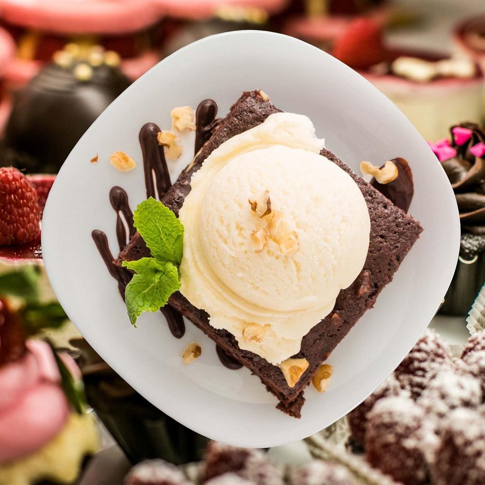KADAX Dessertteller "Bleia", weiße Dessertteller , modernes Tellerset, 6 Stück, Spülmaschinengee