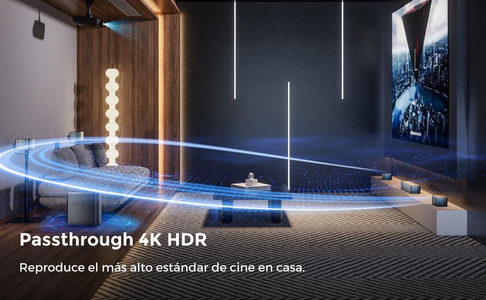 ULTIMEA Poseidon D80 Boom Barra de sonido 7.1 con Dolby Atmos, sistema de sonido envolvente para TV, subwoofer, cine en casa
