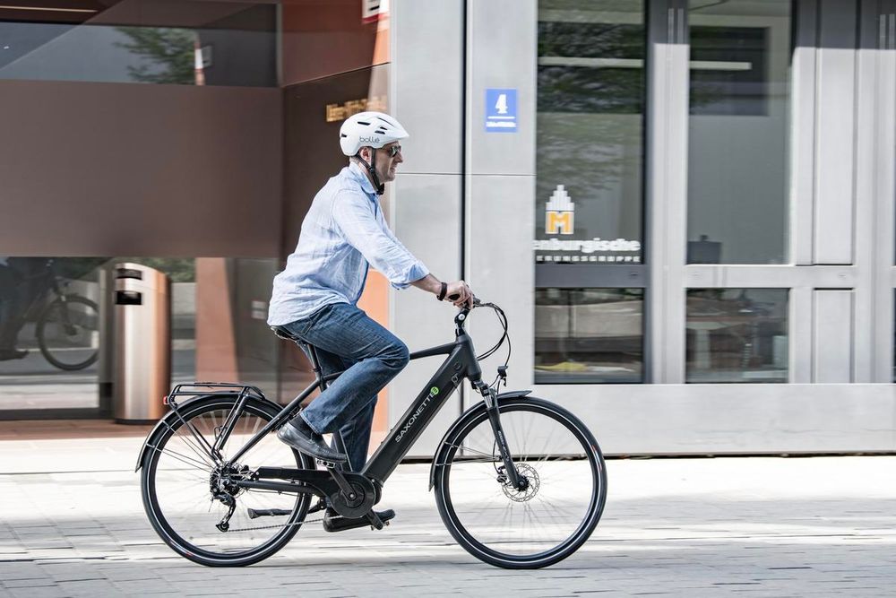 Saxonette E-Bike Mittelmotor mit 8 Gang Shimano Nabenschaltung StVZO Elektrofahrrad Pedelec Quantum Sport (Diamand) Rahmenhöhe 54 cm, Trekkingbike