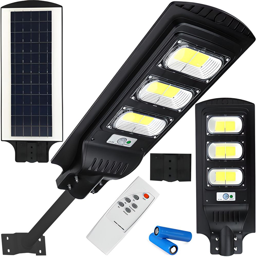 Solar Straßenlampe 240W mit Motion Sensor 6000K Weiß LED Solarleuchte Straßenlaterne Fernbedienung Sicherheitslicht für Außen Garten Dämmerung Retoo