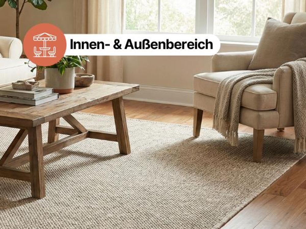Tapiso Teppich CALMA In- & Outdoor Braun Balkon UV-beständig 200 x 300 cm
