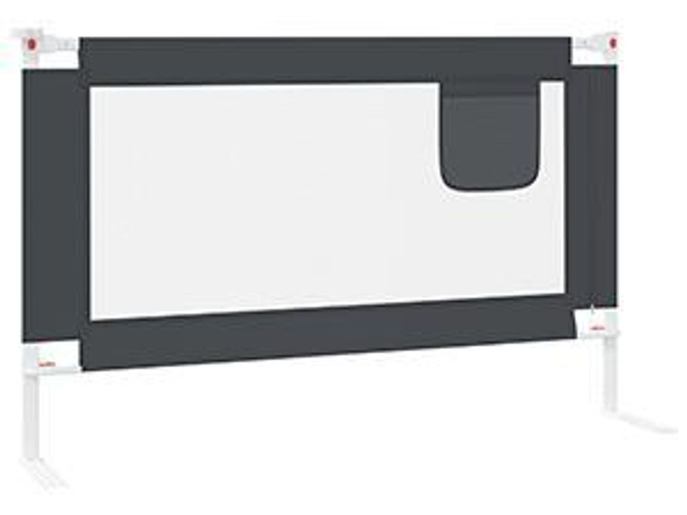 vidaXL Kleinkind-Bettschutzgitter Dunkelgrau 120x25 cm Stoff