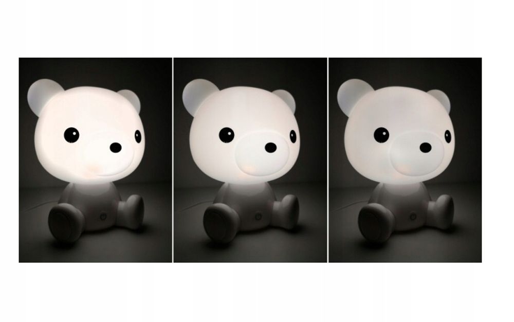 Nachtlicht für Kinder Schlafzimmer Baby Nachtleuchte Led  3 Lichthelligkeit Nachtlampe Nachttischlampe Bärenlampe Dimmbar USB-Aufladbar Weiß Retoo