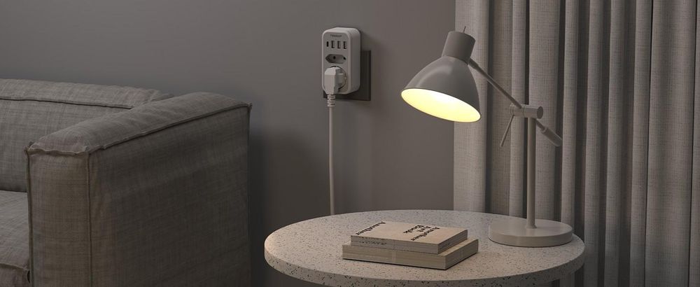 TESSAN USB C Steckdose Mehrfachsteckdose mit 4 USB Netzstecker Steckdosenadapter 2 Fach Stecker 3600W