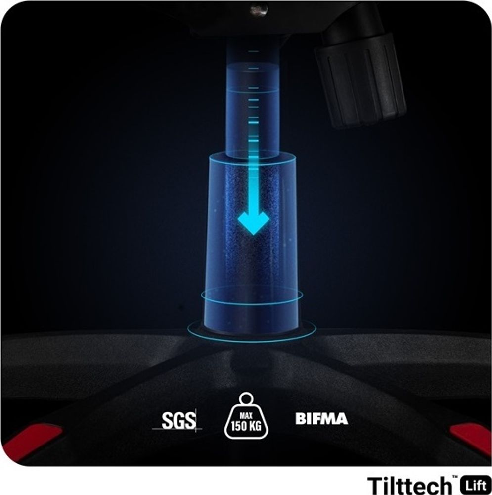 Diablo X-Horn Gaming Stuhl Bürostuhl Schreibtischstuhl 3D Armlehnen Ergonomisches Design Nacken/- Lendenkissen Kunstleder Wippfunktion, Farbe: Rot, Größe King