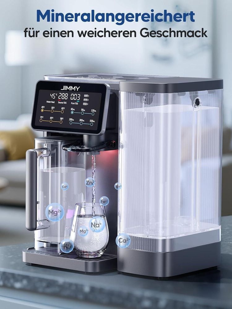 JIMMY R9, Aufsatz-Wasserfilter, 5 l, Schwarz, Transparent