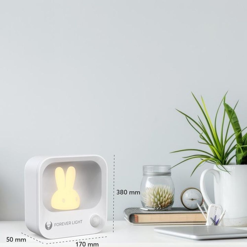 LED-Nachtlicht mit Hase FLC-10 PIR weiß 500mAh Forever Light