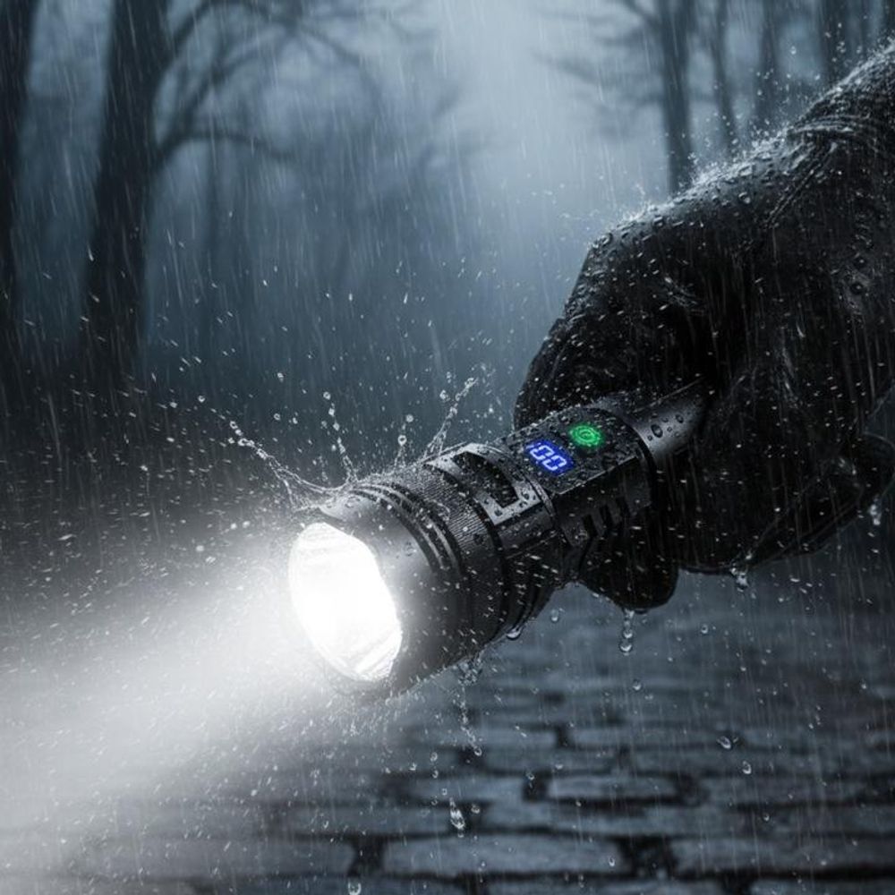 LATARKA LED 20000LM AKUMULATOROWA MOCNA POWERBANK 5000 mAh ZOOM WODOODPORNA