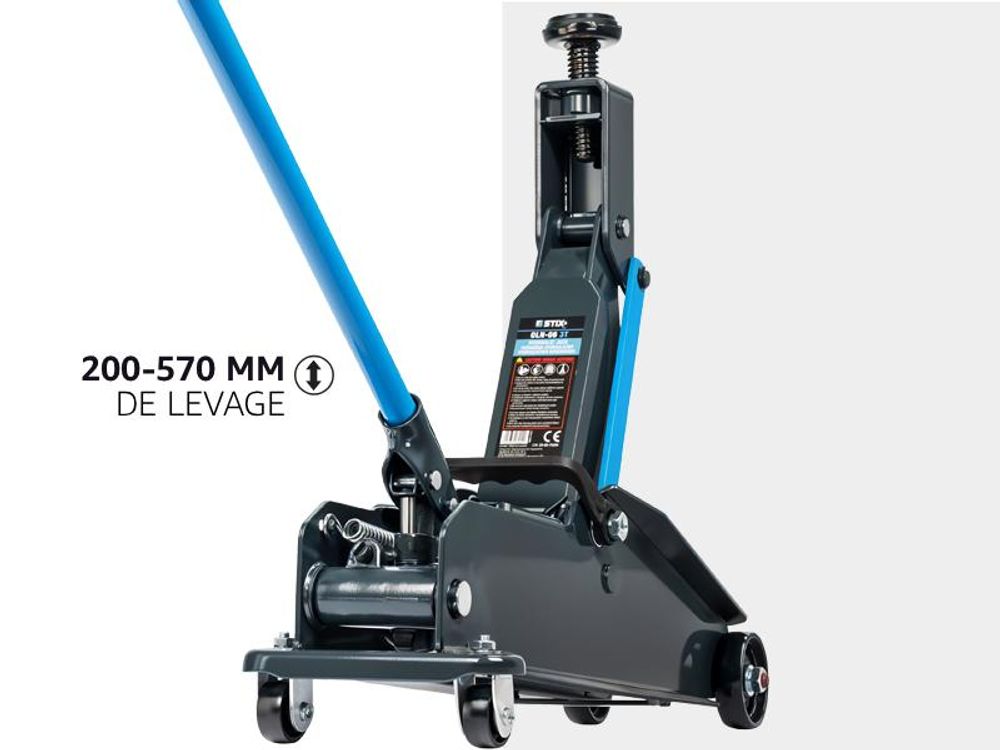 STIX OLN-06 : Crics hydrauliques pour véhicules utilitaires et SUV, capacité de 3 tonnes, hauteur de levage de 200 à 535 mm