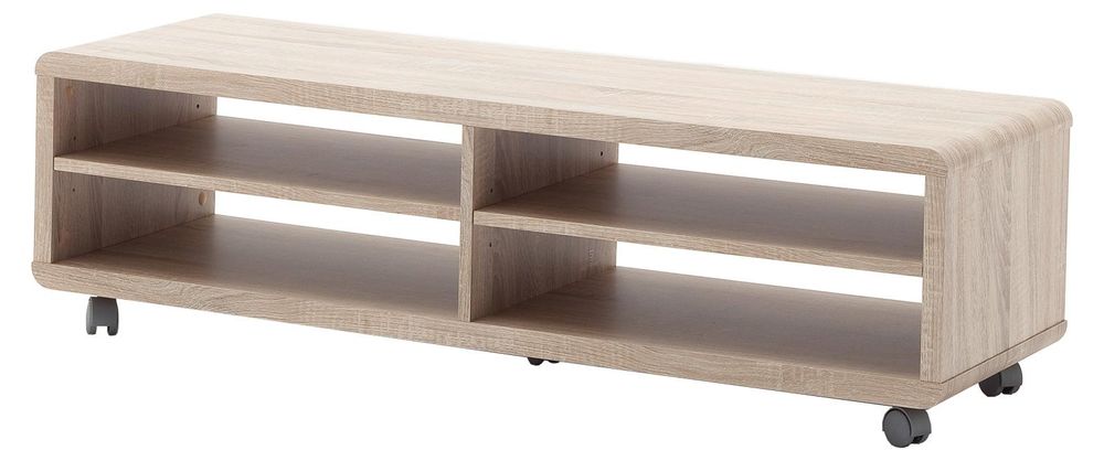 TV-Lowboard Jeffrey IV – Modernes TV-Board mit Rollen und verstellbaren Einlegeböden