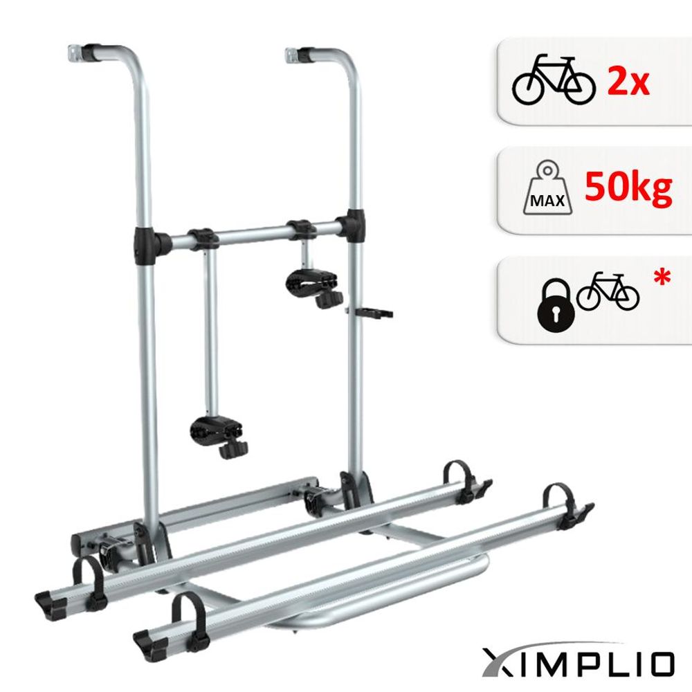 XIMPLIO Wallrider Heck Fahrradträger Wohnmobil Wohnwagen 2 Fahrräder E-Bike