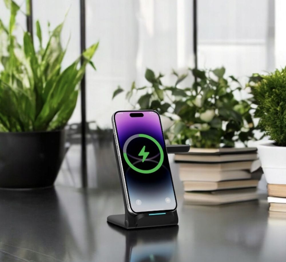 Induktionsladegerät - kabelloses Ladegerät - 3-in-1 - USB-C - für Apple Samsung - für Smart Watch - QI - 15 W
