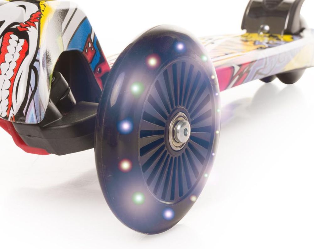 4Baby | KinderRoller - Kinderscooter - Dreiradscooter - mit LED Räder, höhenverstellbar, klappbar, bis 50kg belastbar, ABEC-7 Lagern, ab 2 Jahre