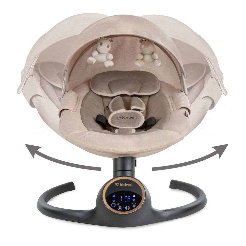 Elektrische 2-in-1-Schaukel, Bluetooth, REVE Beige-Gold