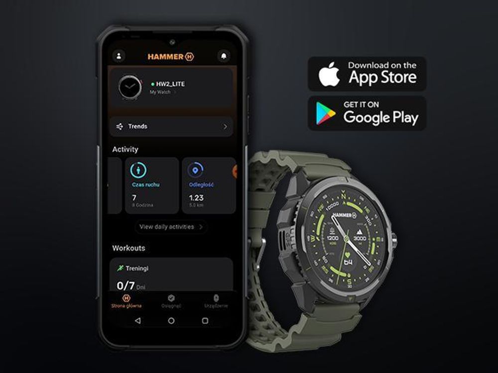 HAMMER SMARTWATCH 2 MILITARY EDITION – Wasserdichte Uhr mit GPS, SOS-Funktion und Sprachkommunikation