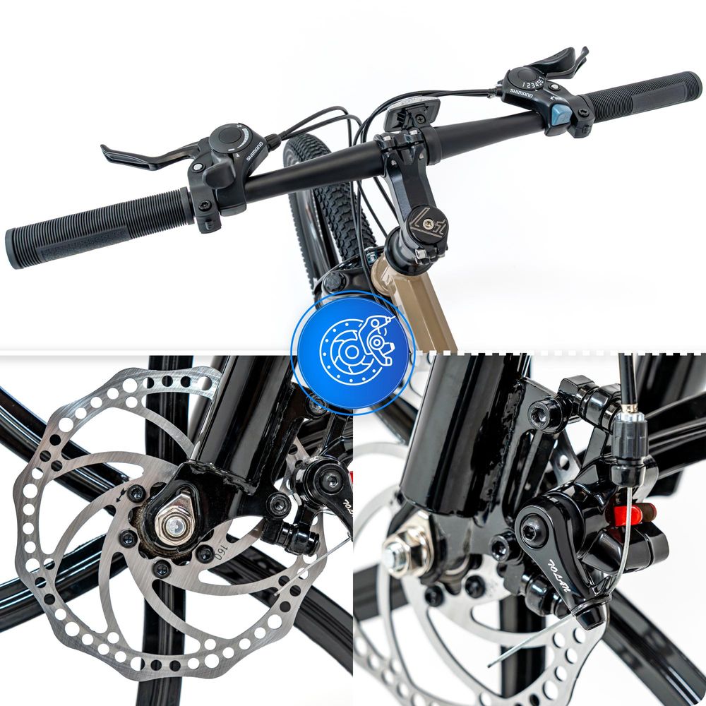 Voltouri mountain bike pieghevole 26" – 21 velocità Shimano, doppia sospensione, freni a disco