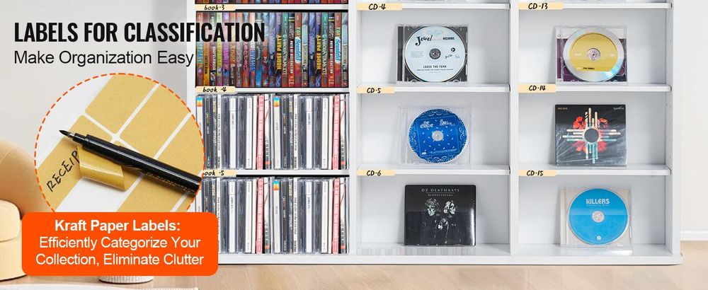 VEVOR Medienaufbewahrungsschrank, 9-lagiges DVD-Regal für bis zu 756 CDs, verstellbare CD-Regale mit 27 Fächern, schützt und organisiert Musik-, Film-, Videospiel- oder Erinnerungssammlungen, weiß