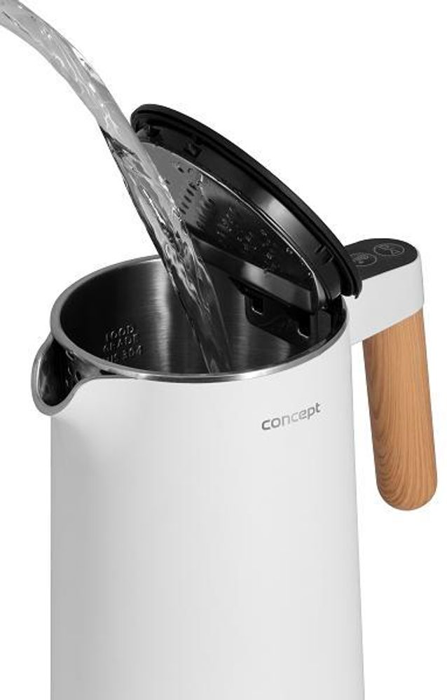 Edelstahl-Wasserkocher Weiß 1 5 l Salz & Pfeffer Concept RK3300