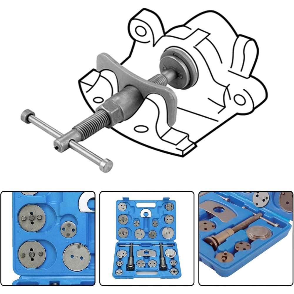 LUXTOM | Rückstellwerkzeug Bremskolben Set, 22TLG, Bremse Instandsetzung Werkzeug, Bremssattel Kolben, Bremskolben, Bremskolbenrücksteller