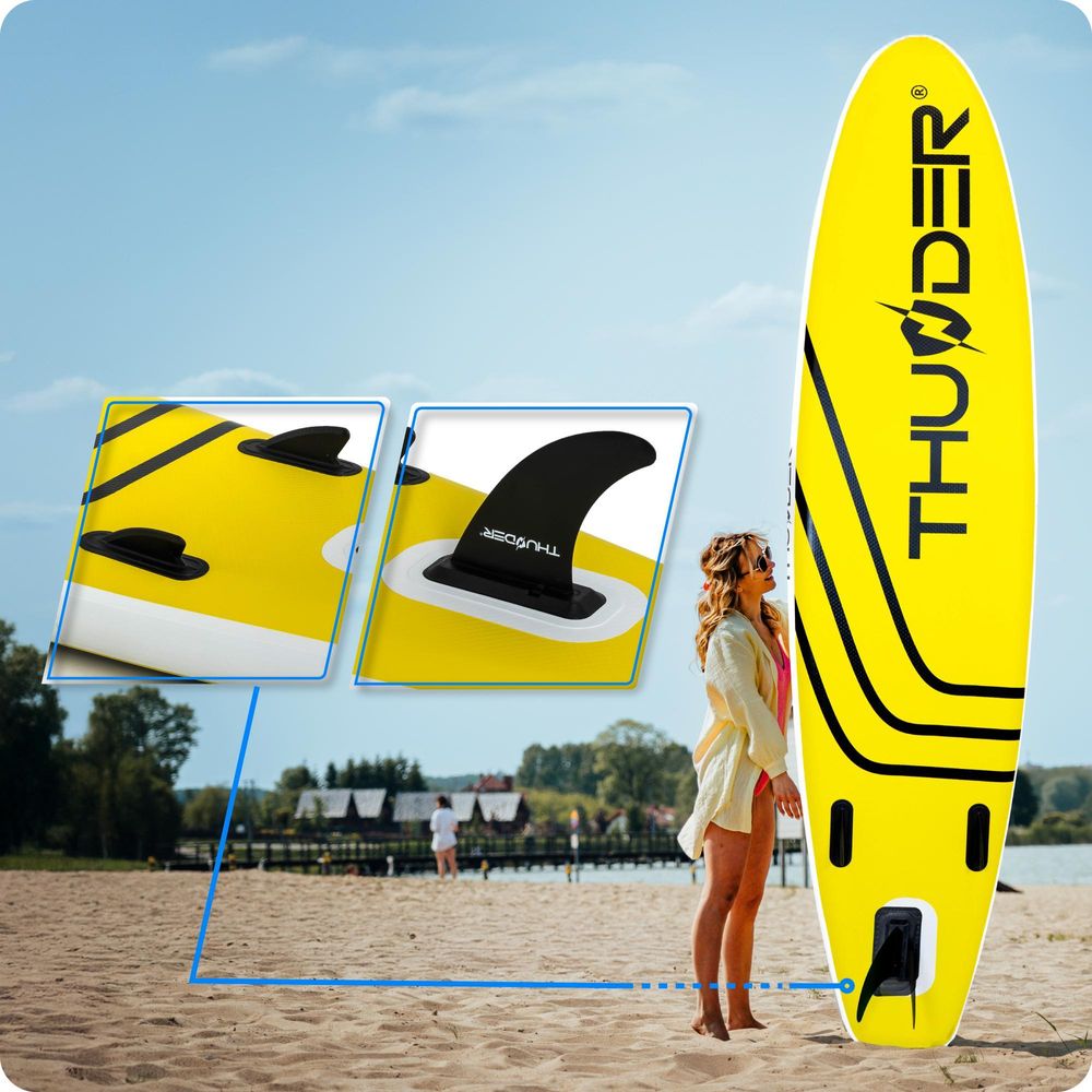 Thunder Coast Yellow Stand Up Paddle Board 320 x 75 x 15 cm Gelb 150 kg