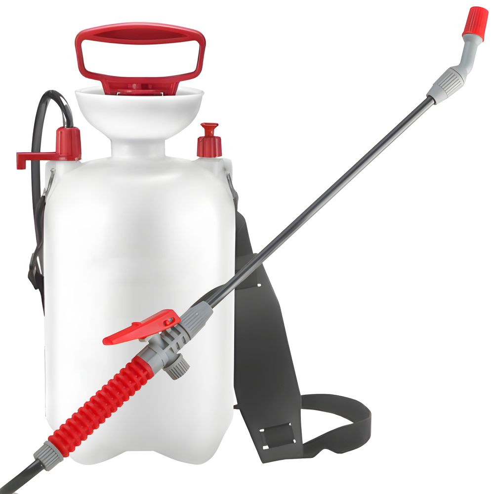 Sprühgerät 5L Drucksprüher Pumpsprüher Drucksprühgerät Gartenspritze Düse Edelstahl Schlauch 1,2 Essigsäure Wasser Dünger Pflanzenschutz Weiss Retoo