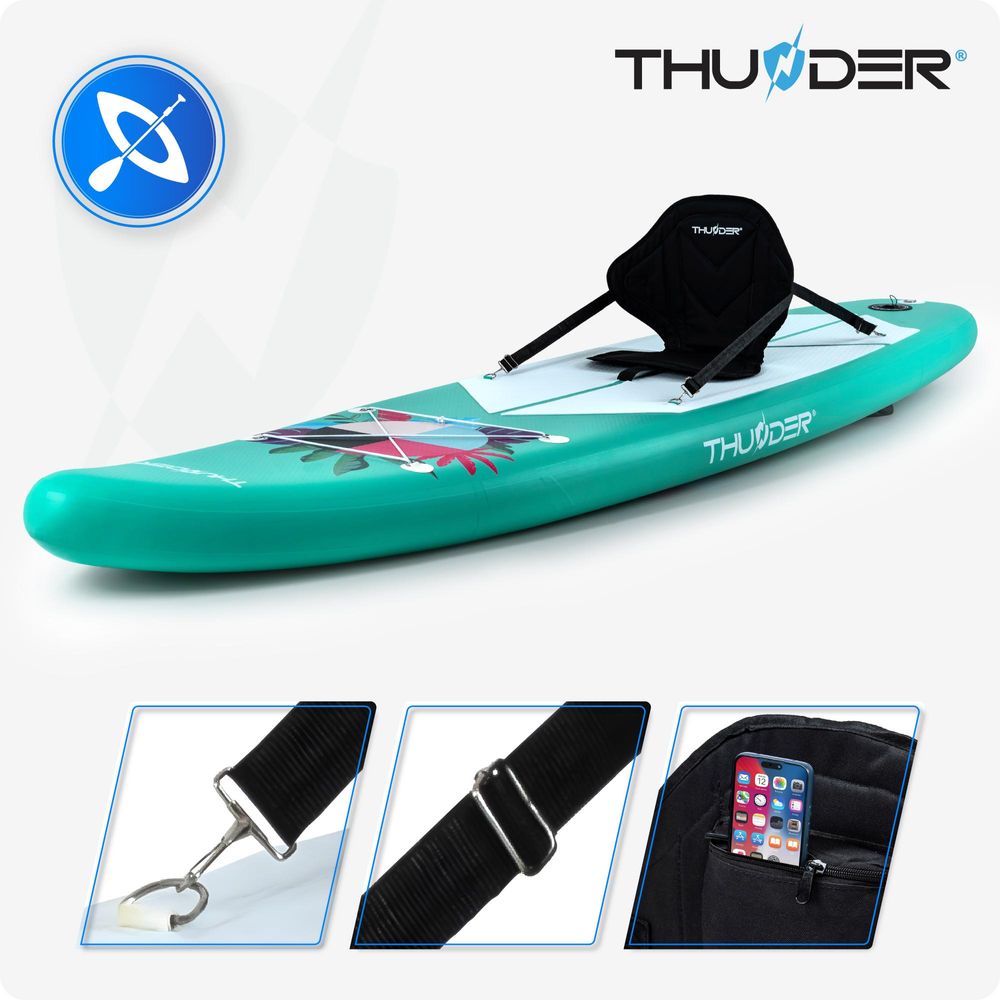 Thunder Flami 320 Stand Up Paddle Board 320 x 75 x 15 cm Mint Rosa 150 kg