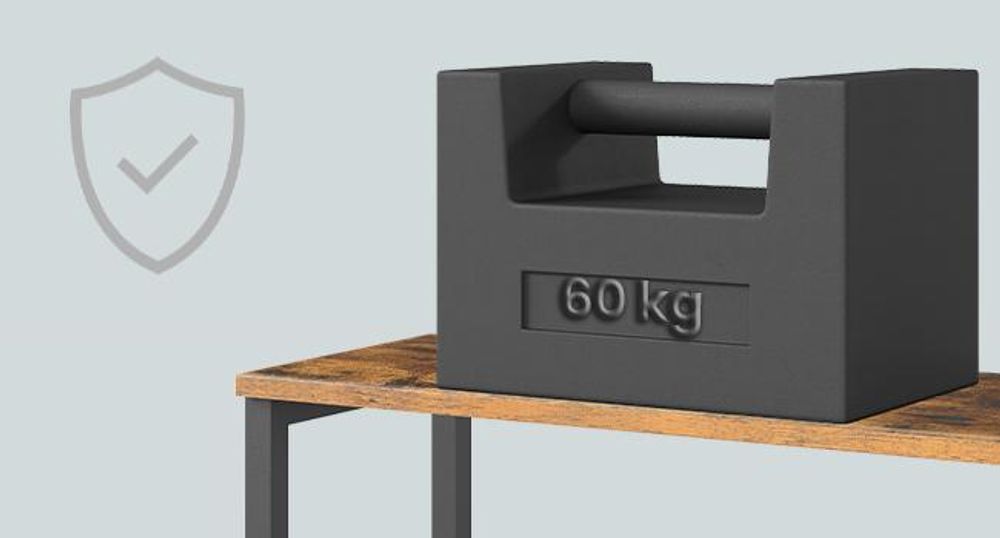 SONGMICS Getränkekistenregal, 2 Ebenen für 6 Kisten, mit 3 Ablagen, Stahl, Getränkeregal, braun-schwarz