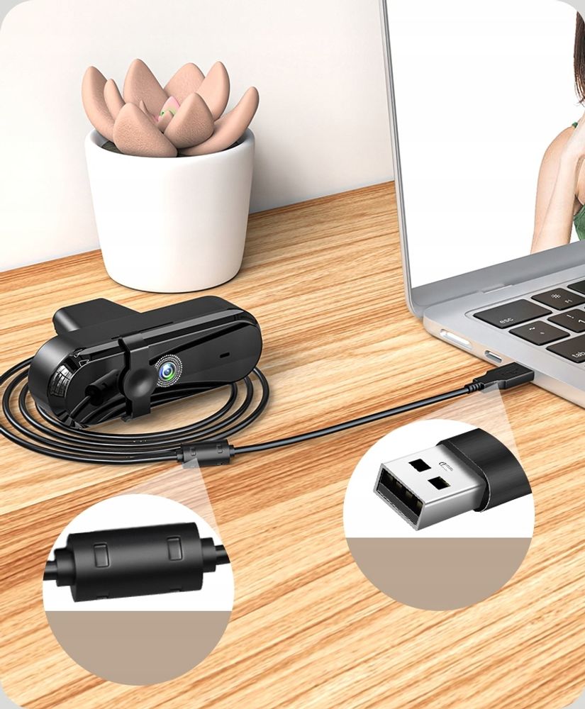 Webcam - mit Mikrofon - für Computer - USB 3.0 - mit Abdeckung - Full HD - 1080p