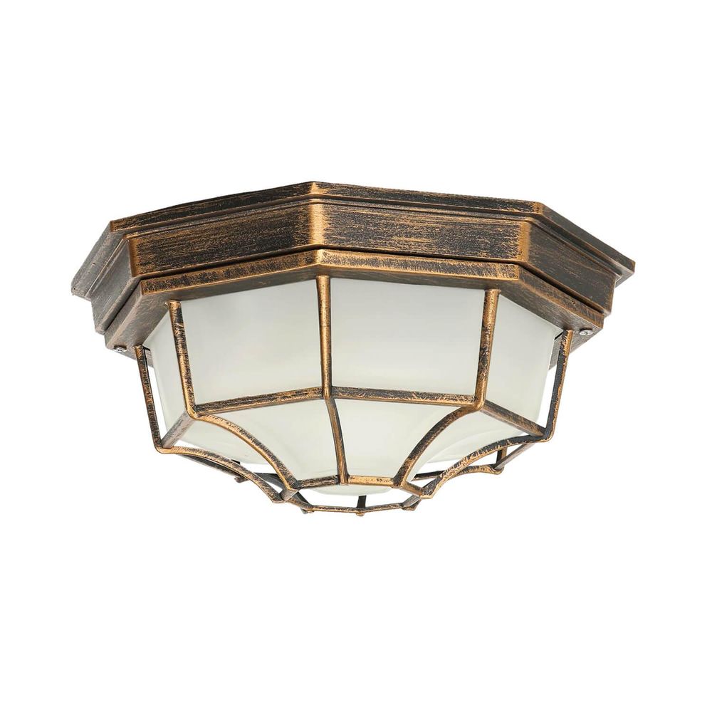 Maritime Deckenlampe für außen in Kupfer Antik