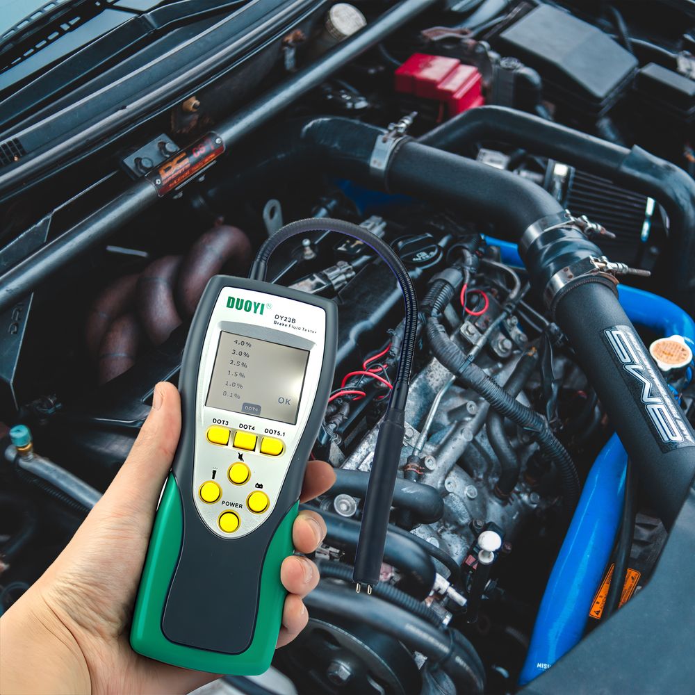Bremsflüssigkeitstester Brake Fluid Tester Bremsflüssigkeitsprüfer LED Auto Fahrzeug Prüfgerät Bremsflüssigkeiten DOT 3/4/5 DOT3 DOT4 DOT5 KFZ Retoo