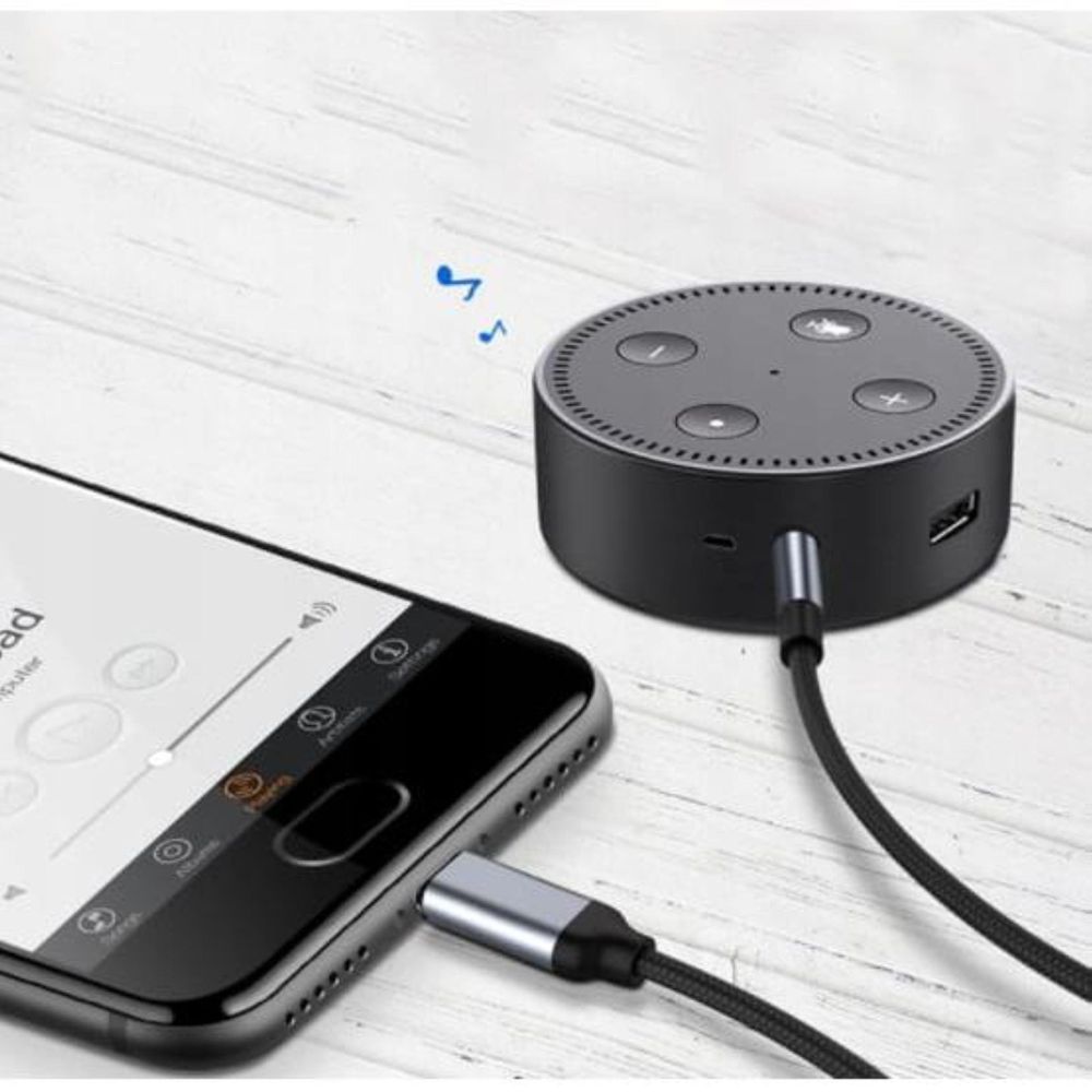 Kabel - USB-C auf 3,5 mm mini Jack - Aux DAC - 1,5 m - Schwarz - Audio Adapter
