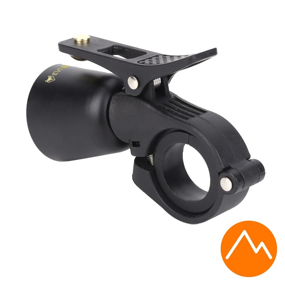 Fahrradklingel Laut 100dB für Fahrrad & E-Roller, Universelle Lenkerhalterung 21-31,8mm, Wasserdicht & Robust, Schwarz Matt, EVI BIKE BikeBell