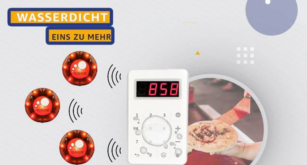 Retekess TD158 Pager System, Pager Rufsystem, LED-Röhrenanzeige, 4 Anrufmodi, Akku mit Großer Kapazität, Stumme Tastatur, Restaurant Pager, Pager für klinik, Hotel(mit Digitalröhre)