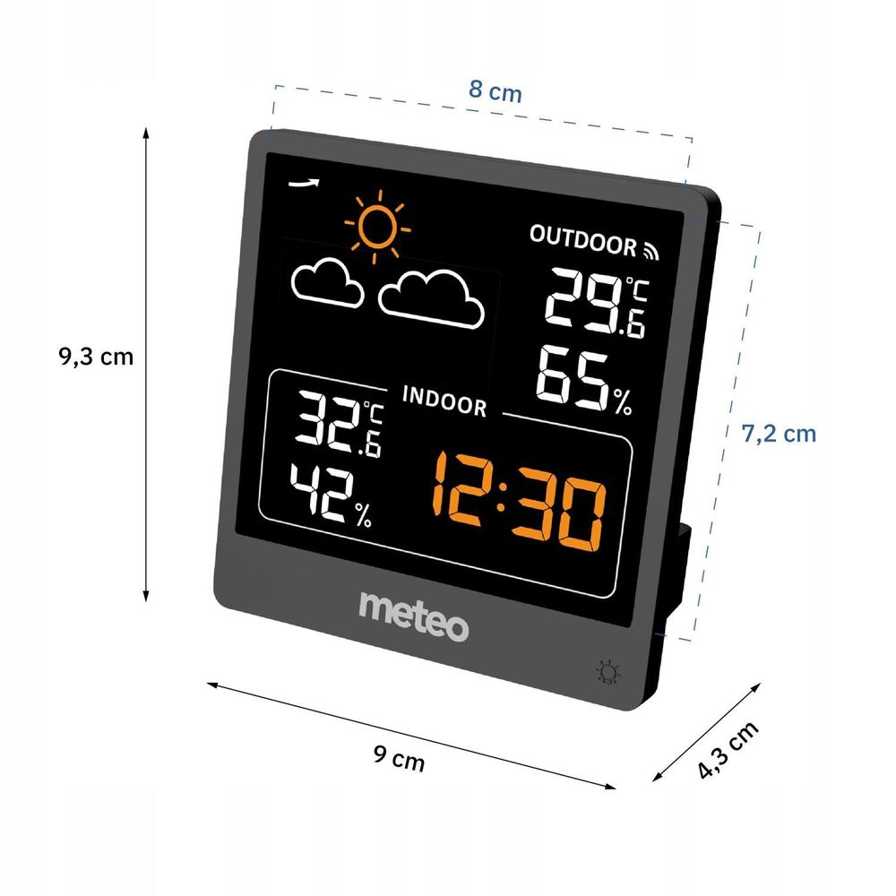 Wetterstation Meteo Sp200 Mit Wetteranzeige, Lcd-Bildschirm Und Drahtlosem Sensor