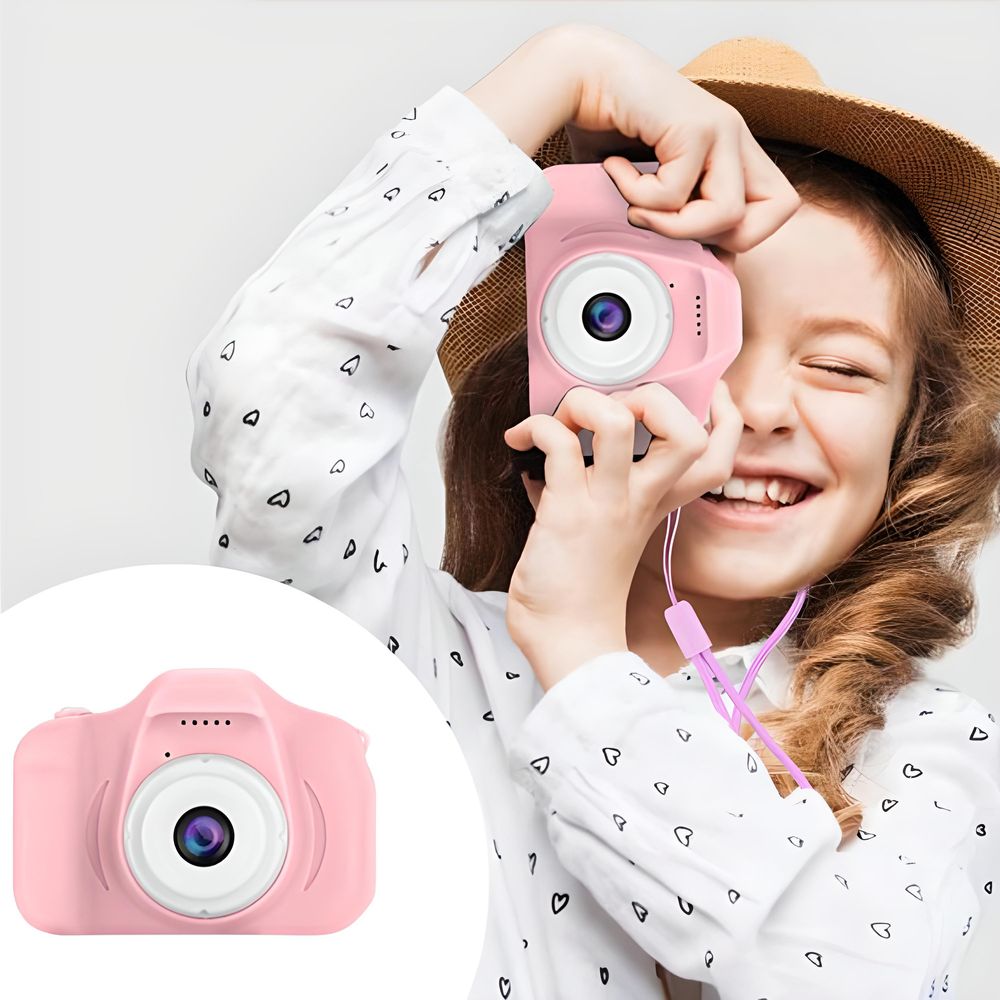 Kinderkamera HD Kids Kinder Digitalkamera Student Fotoapparat für 3-10 Jahre Selfie Video 2 Zoll LCD Bildschirm Geburtstag Geschenk 3MP 1080P Retoo