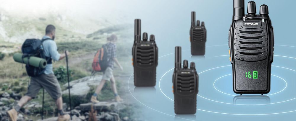 Retevis H777H Funkgerät, Walkie Talkie Erwachsene mit EIN-klick-Pairing, Verstecktes Display mit LED, USB-C, Notfallalarm, VOX, Walkie Talkie 3er Set