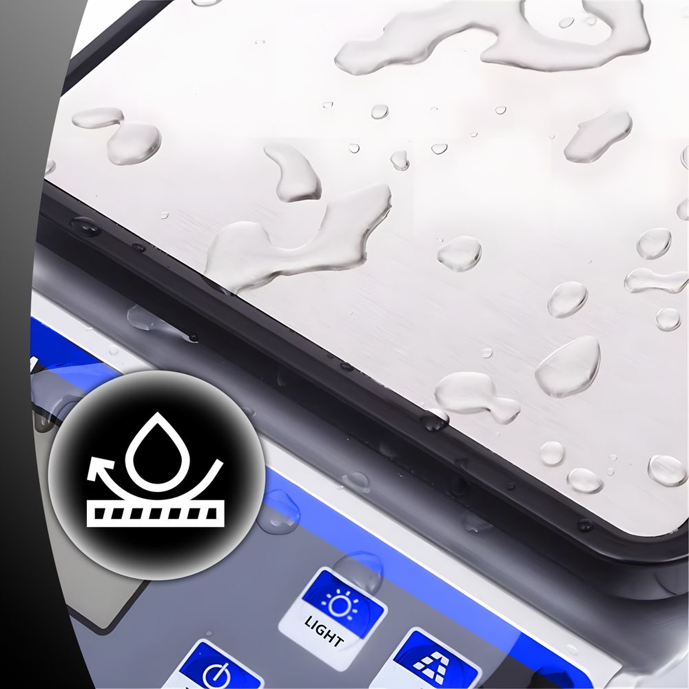 Küchenwaage für den Profi Einsatz bis 15kg 1g Genauigkeit mit Edelstahl Wägefläche LCD Display Retoo