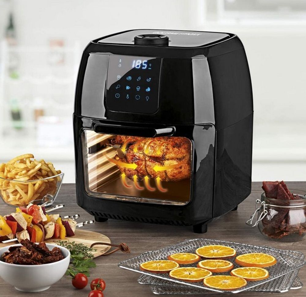 GOURETaxx Digitale Heißluftfritteuse 12 L, XXL-Ofen
