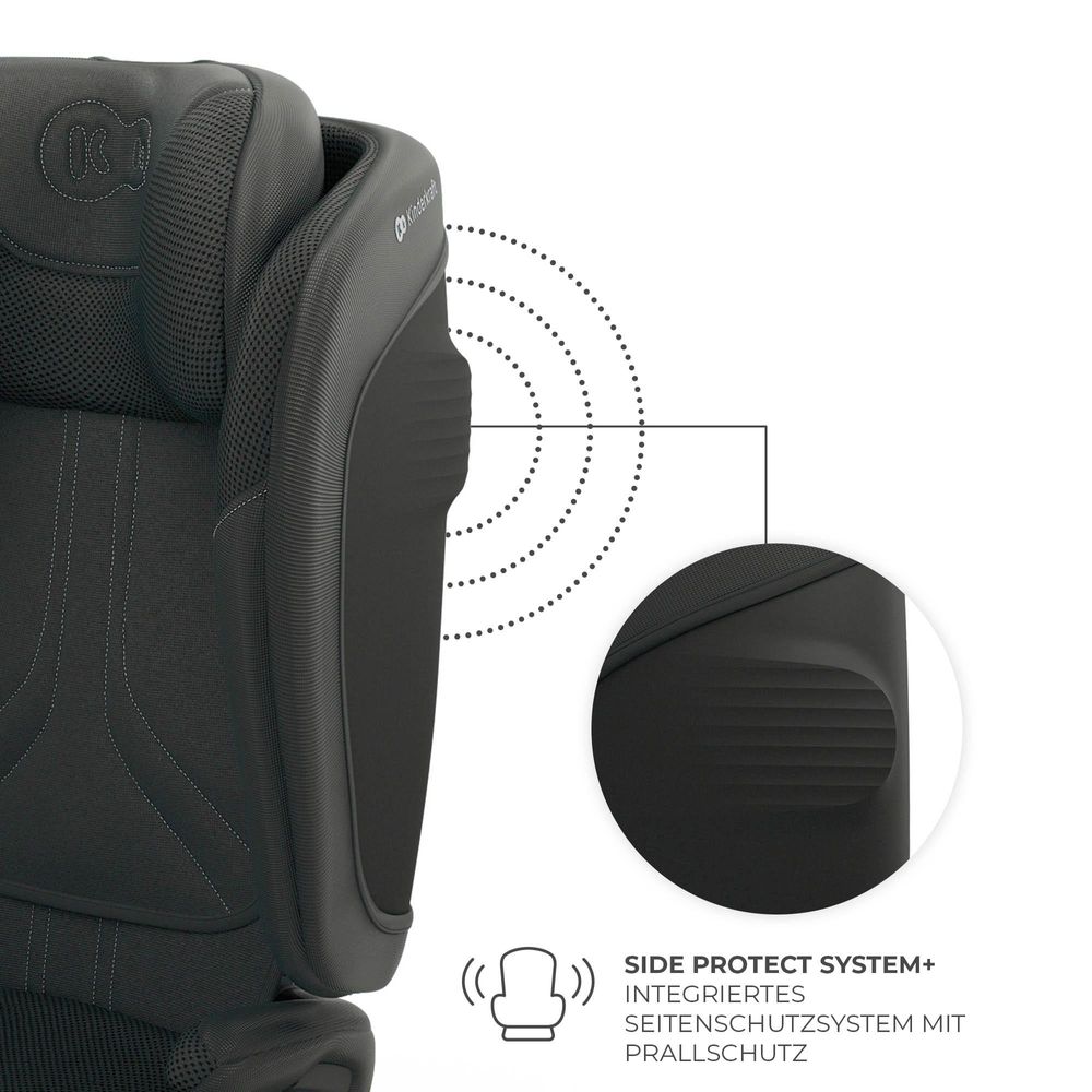 Kinderkraft UNITY 2 Kindersitz 15–36 kg i-Size, höhenverstellbar, ISOFIX & Gurtbefestigung, Seitenaufprallschutz, Getränkehalter, schwarz