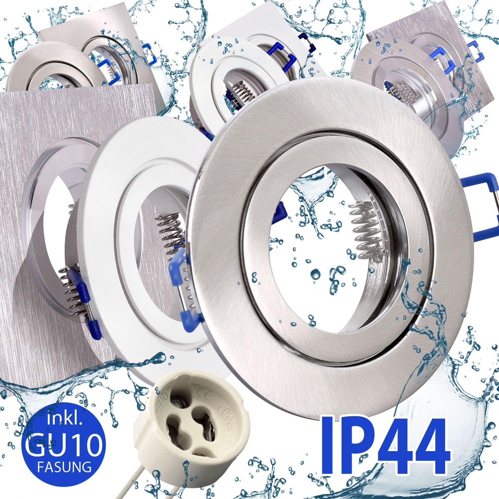 Maxkomfort Einbaustrahler rund HMZ-5101-WH Weiß 6er Set GU10 IP44