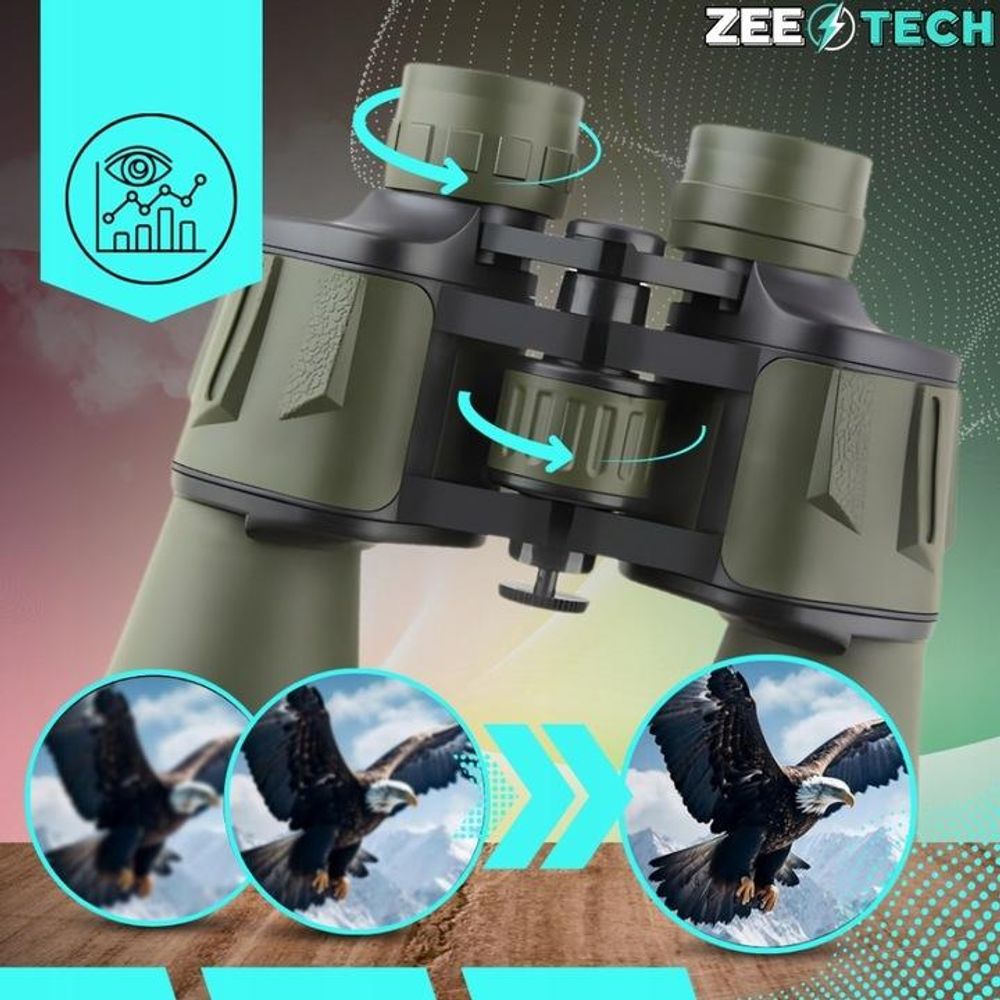 Militärisches Fernglas 20x50 für Jagd und Tourismus, Optik BK-7 FMC + ETUI GURT