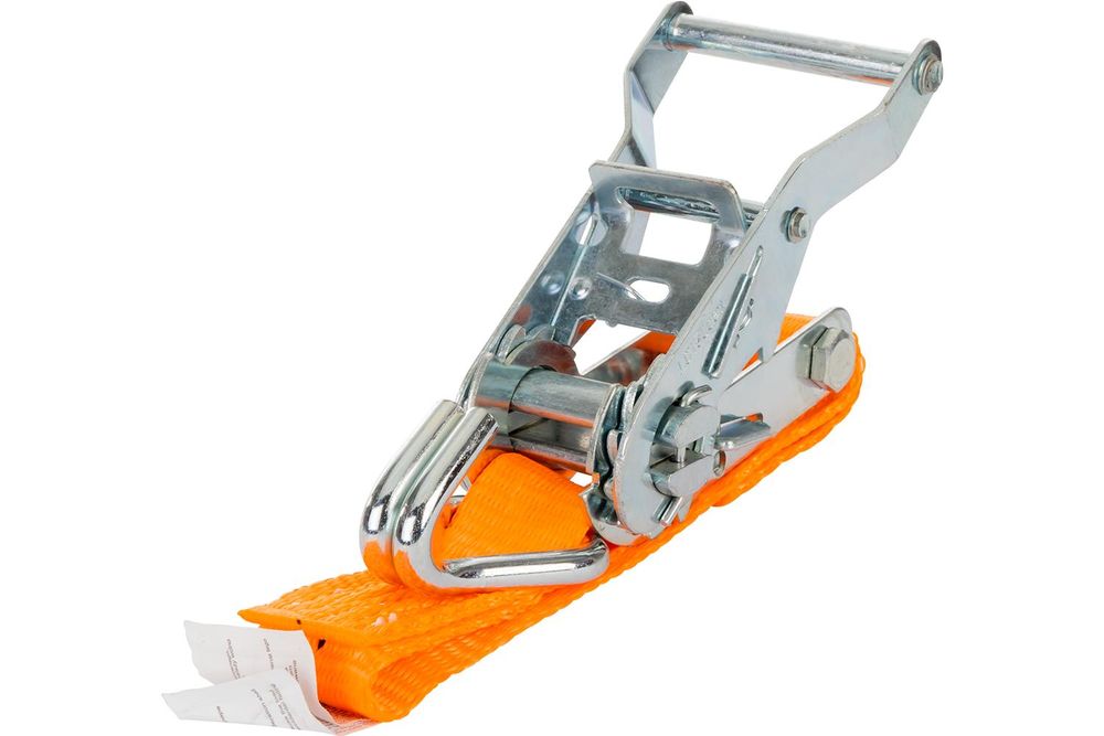 UNITRAILER Spanngurt mit Ratsche 4m 25mm 1t Zurrgurt  Orange 2-teilig Pkw Anhänger Motorrad