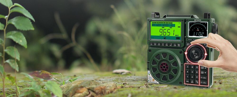 Retekess TR113 Kurzwellenradio, Vollband Radio, AIR SSB, tragbares Digitalradio, APP-Fernbedienung, hohe Klangqualität, wiederaufladbar, LSB/USB