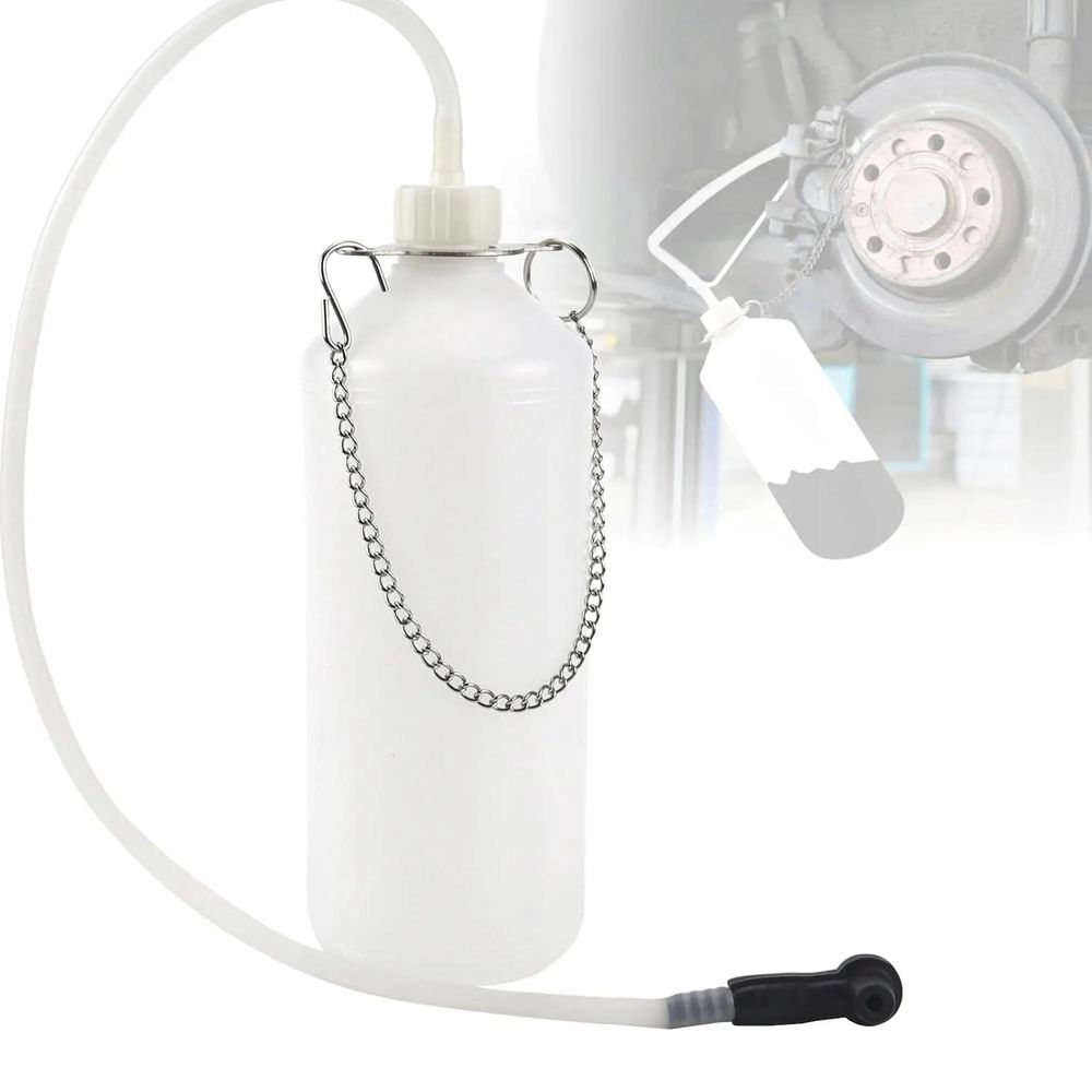 LUXTOM | Bremsenentlüfterflasche, 1L, Bremsflüssigkeits-Auffangflasche, Bremsflüssigkeit, Bremsenentlüfter