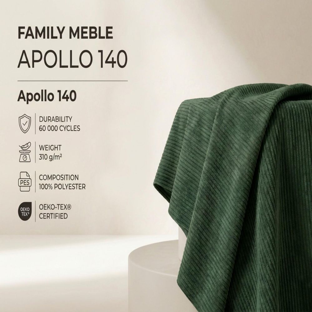 Schlafsessel KOMO Apollo – mit Bettkasten, Cord in Grün, Family Meble
