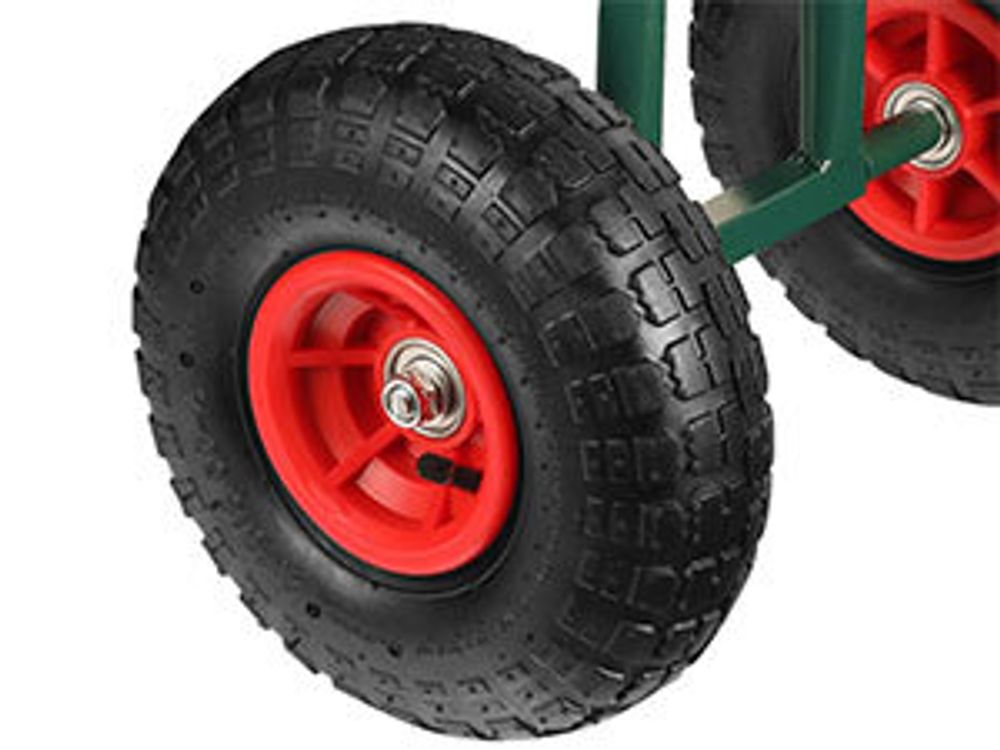 Wiltec Gartenwagen mit Ablagefläche bis 150kg Gartenhocker mit Reifen Gartentrolley für Gartenarbeit Werkstattwagen Rollwagen Arbeitssitz Gartensitz fahrbar
