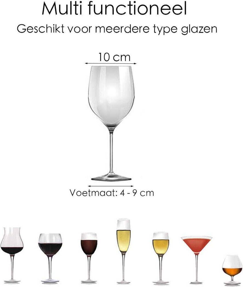 Wijnglazenhalter – platzsparend und stilvoll – – 60 cm x 22,5 cm x 6 cm – für 18 Gläser – schützt vor Staub und Gerüchen