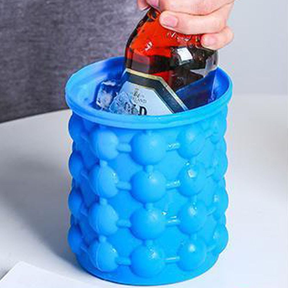 Eiswürfelform Silikon Eiswürfelbehälter Deckel Tassenform BPA-Frei Becher Eis Getränke Gekühlte Whisky Wein Cocktail Leicht Spülmaschinenfest Retoo