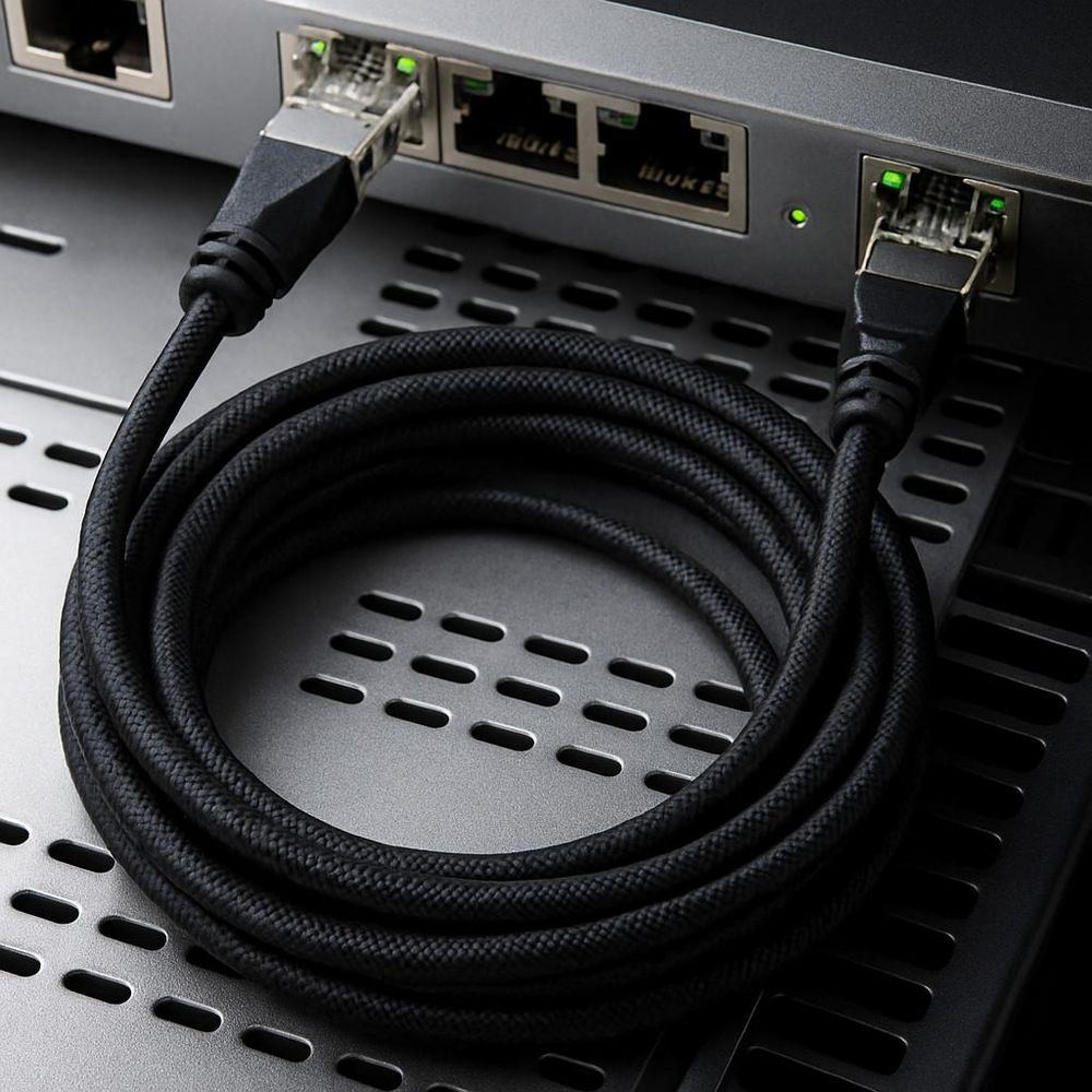 Patchkabel Cat 8 Slim RJ45 Netzwerkkabel Ethernet LAN Kabel flach dünn 0,5m