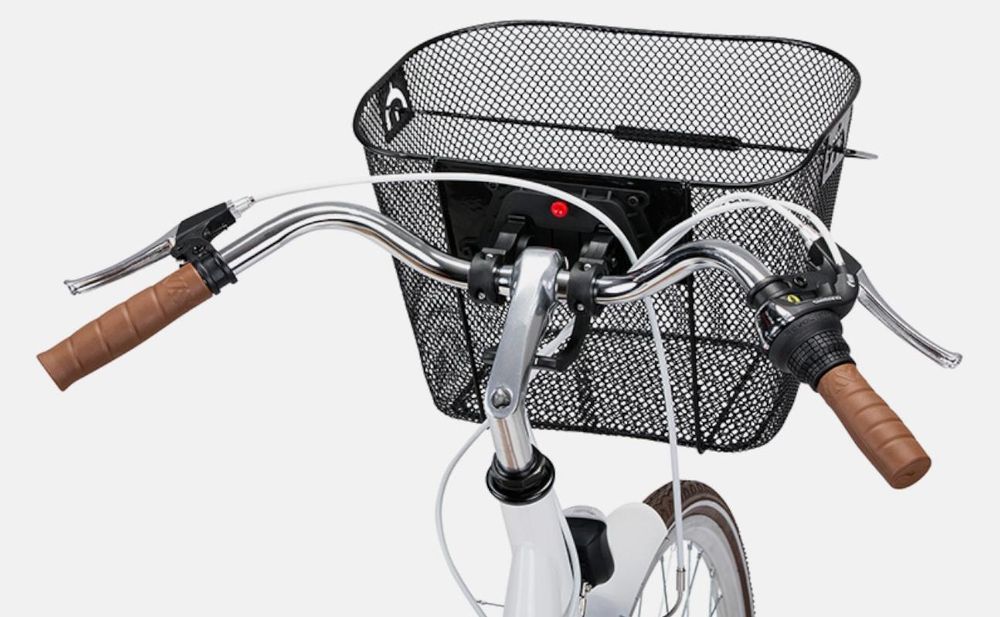 Bergsteiger Paris 28 Zoll Damenfahrrad, ab 160 cm, Korb, Fahrrad-Licht, Shimano 6 Gang-Schaltung, Damen-Citybike, Damenrad im Retro-Design